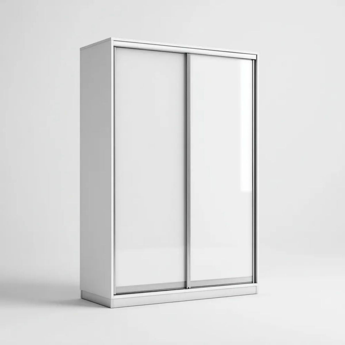 Biała szafa przesuwna z płyty wiórowej 120 x 60 x 200 cm